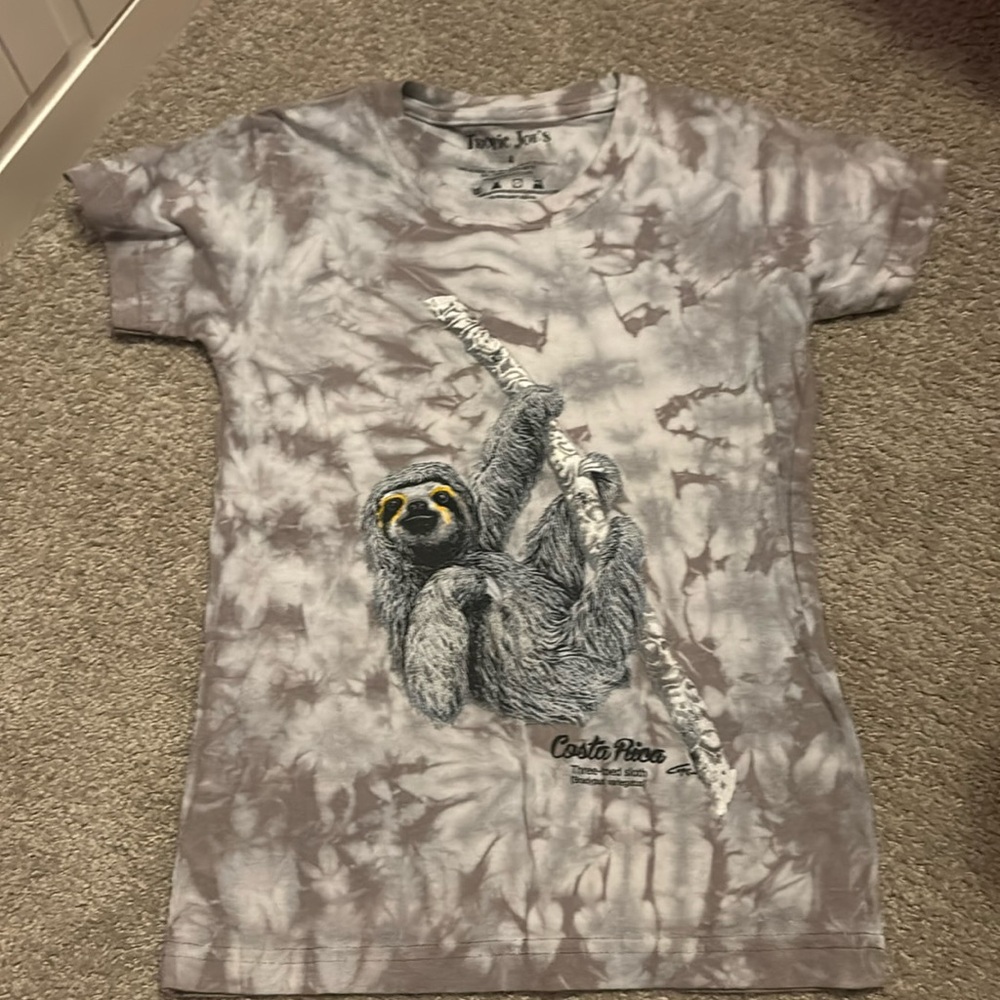 Costa Rica sloth baby tee